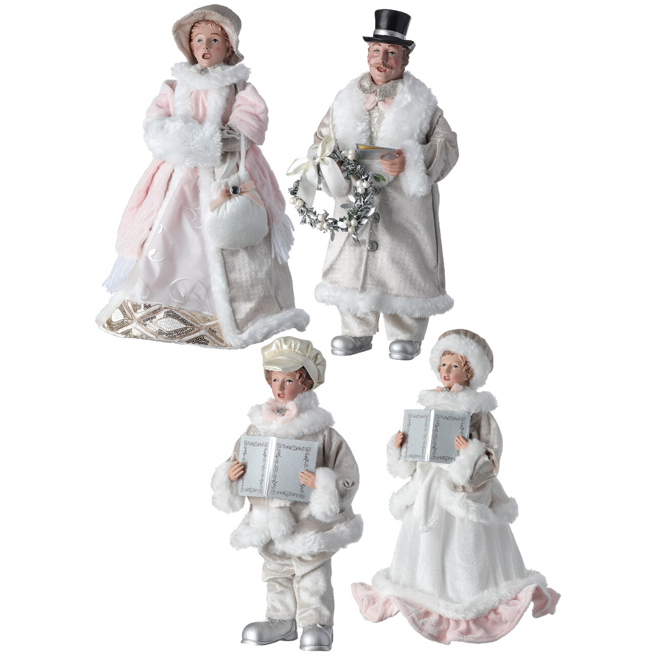 Contemporary Home Living Family Carolers Christmas Figures - 16" - Set of 4